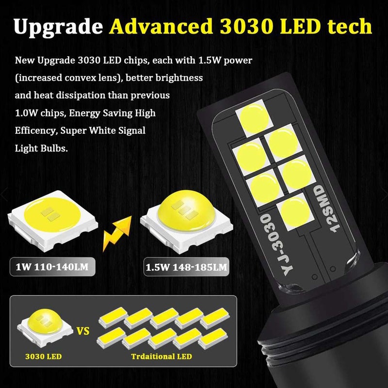 SOCAL-LED LIGHTING 3156 3157 Green LED Turn Signal Bulb Advanced 3030 SMD Bright Colorful DRL Brake Lamp Parking Tail Light, Pack of 2 - Image 5